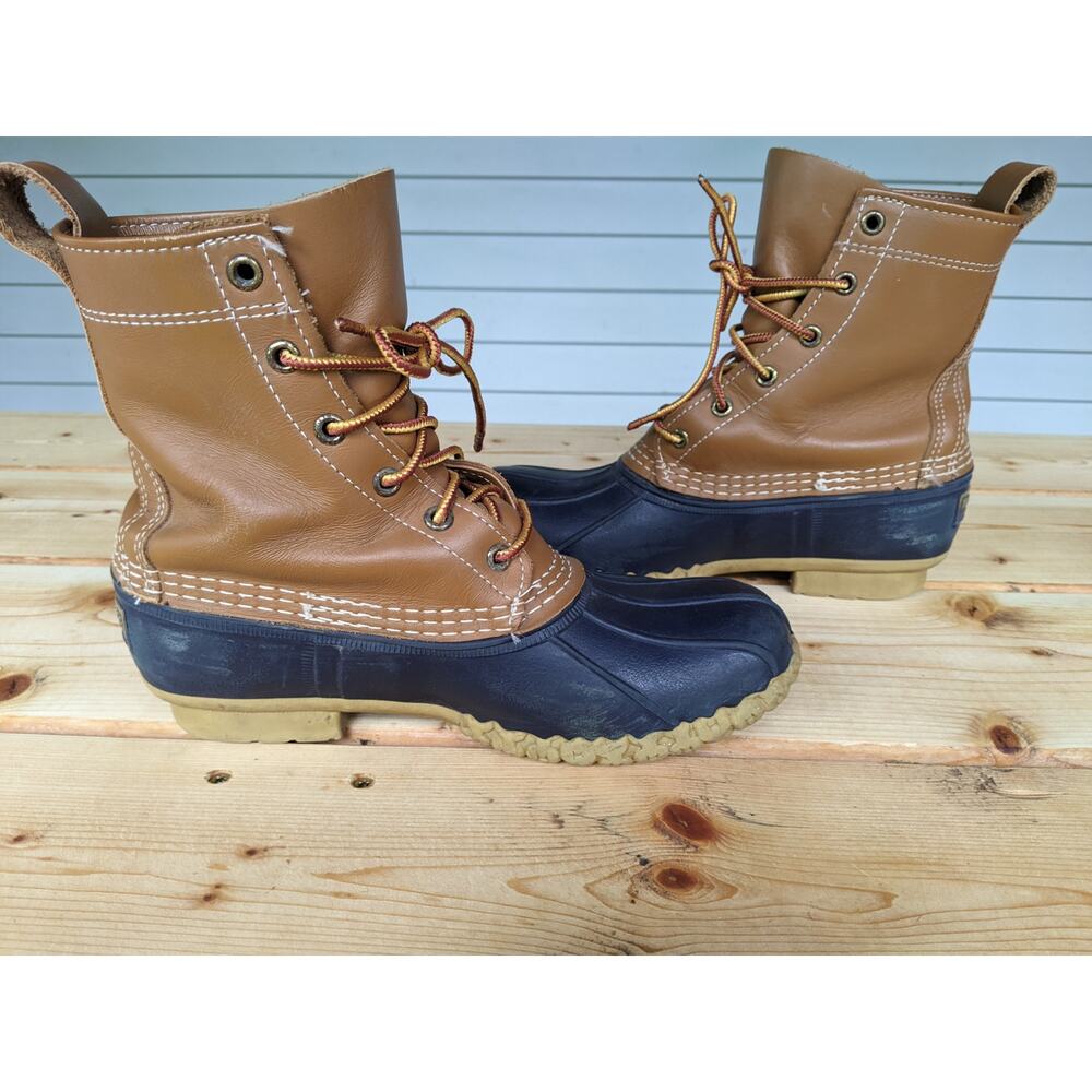 L.L. Bean Brown and Navy Ankle Boots